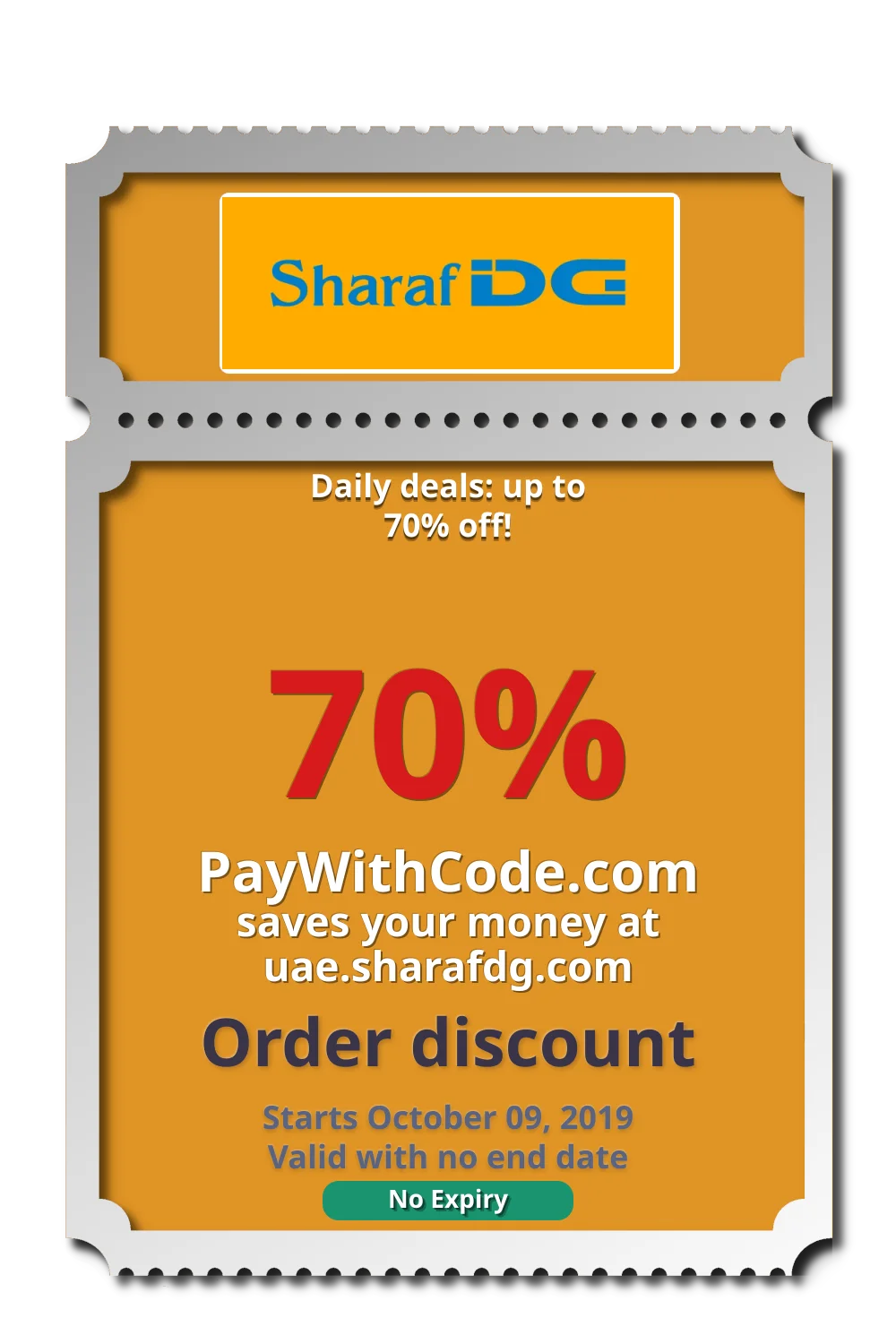 Daily deals: up to 70% off! at SharafDG affiliate program