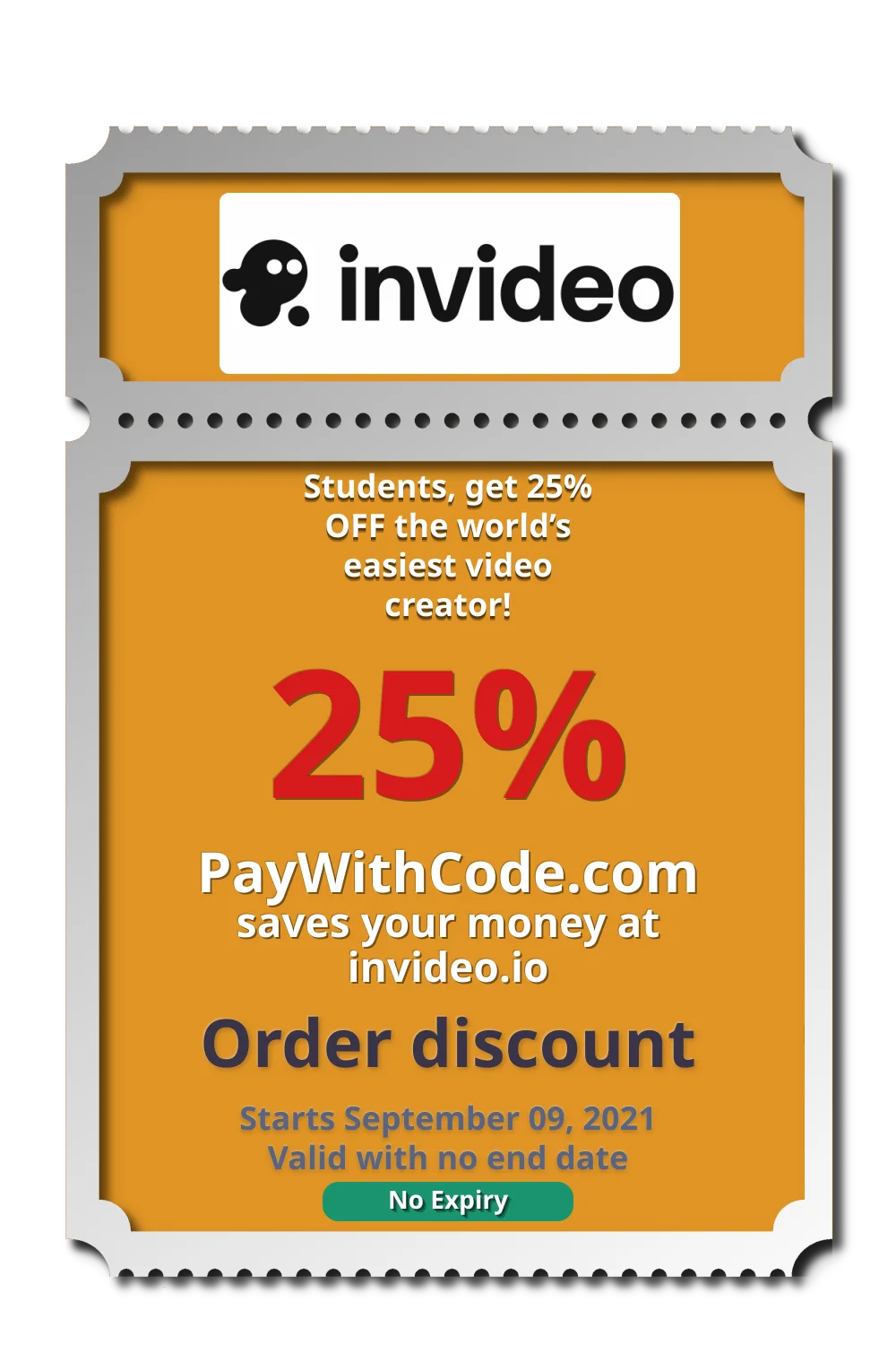 Students, get 25% OFF the world’s easiest video creator! at InVideo