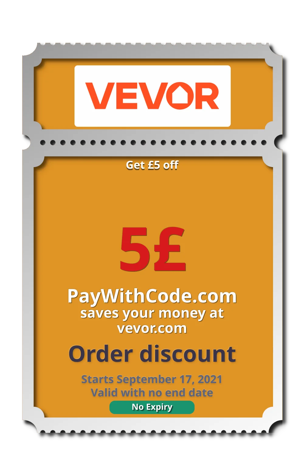 Get £5 off at Vevor