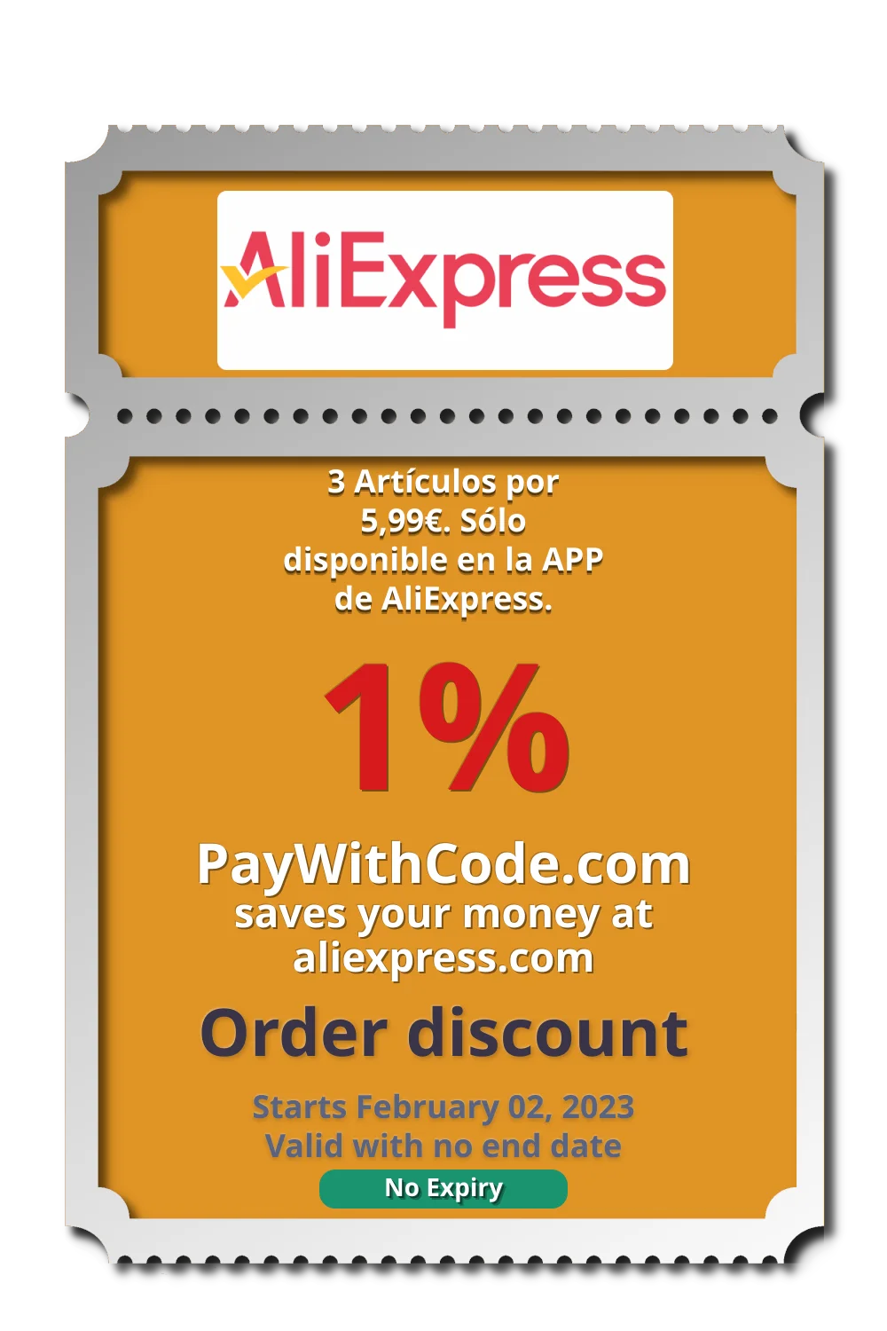 3 Artículos por 5,99€. Sólo disponible en la APP de AliExpress. at AliExpress