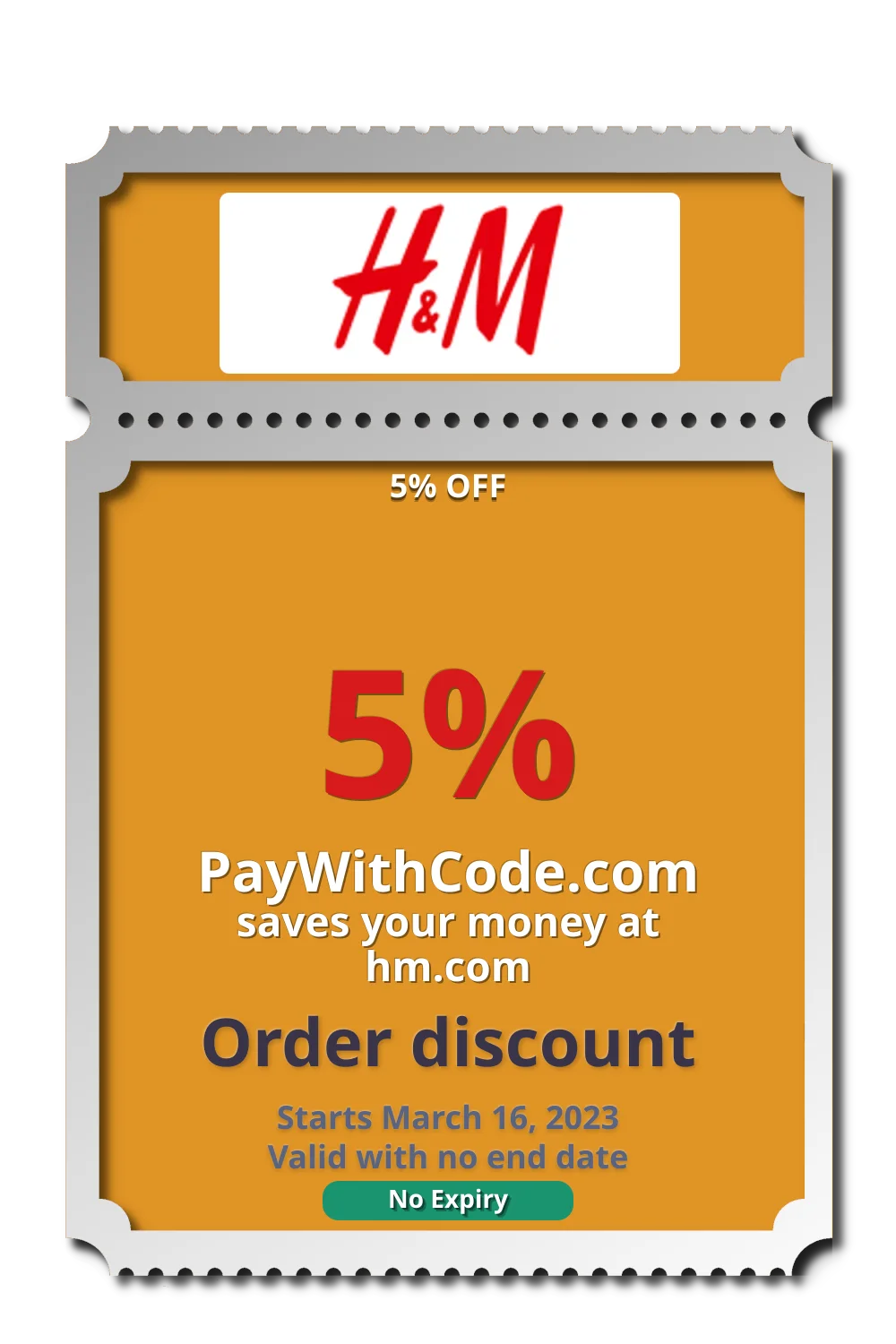 5% OFF at H&M
