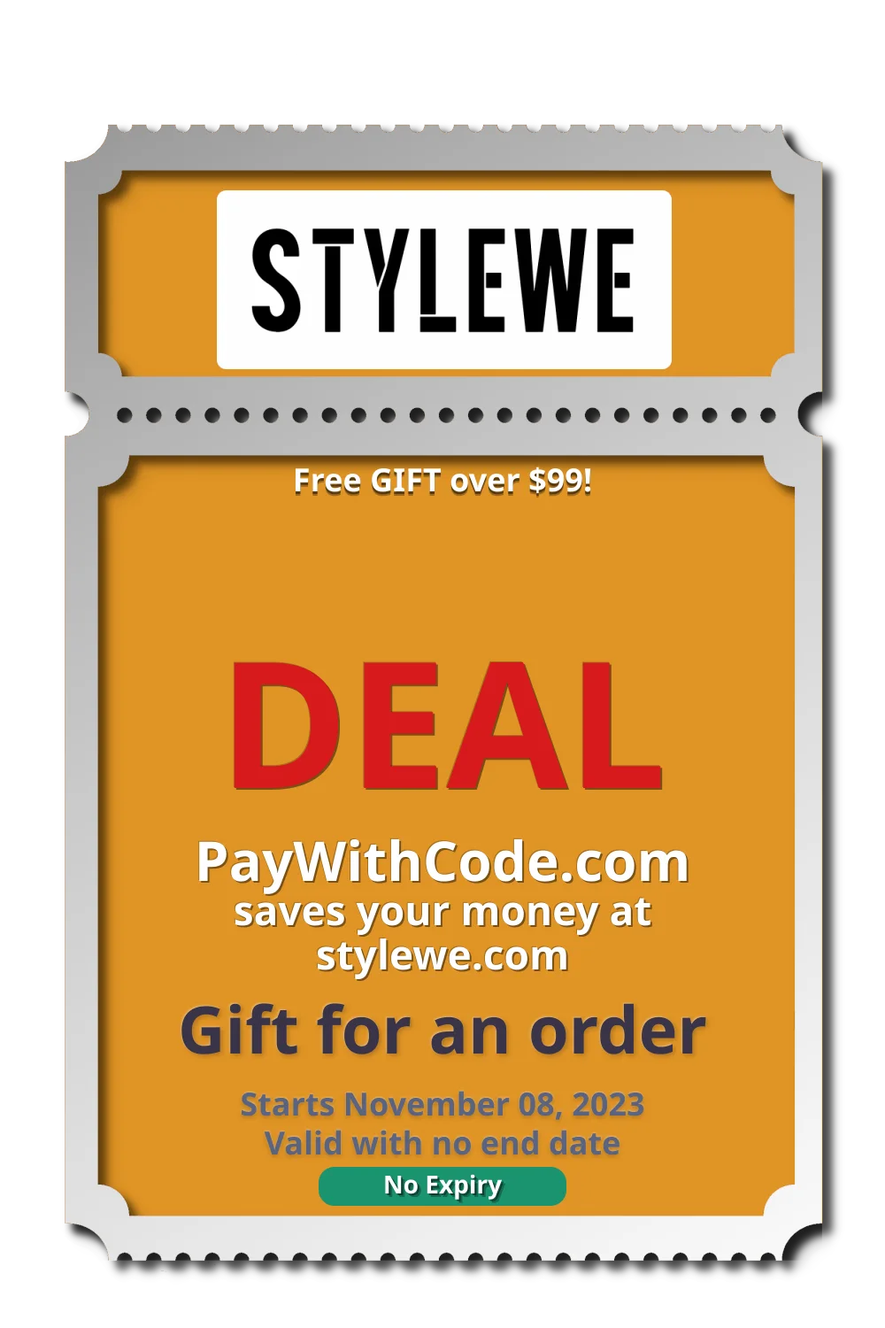 Free GIFT over $99! at Stylewe