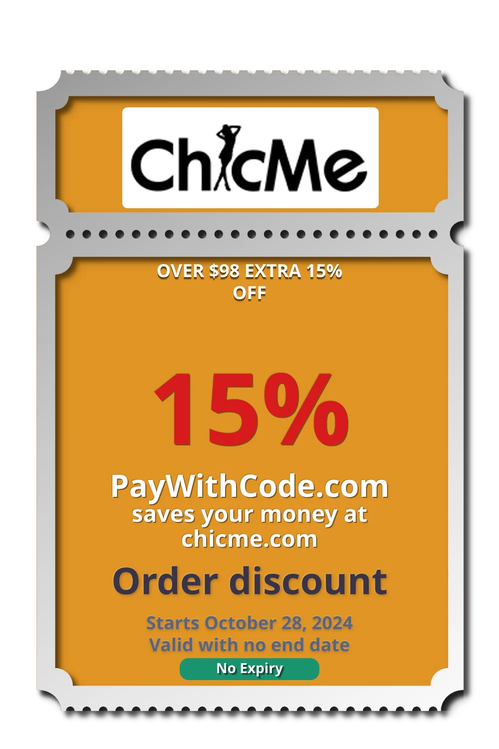 OVER $98 EXTRA 15% OFF at ChicMe