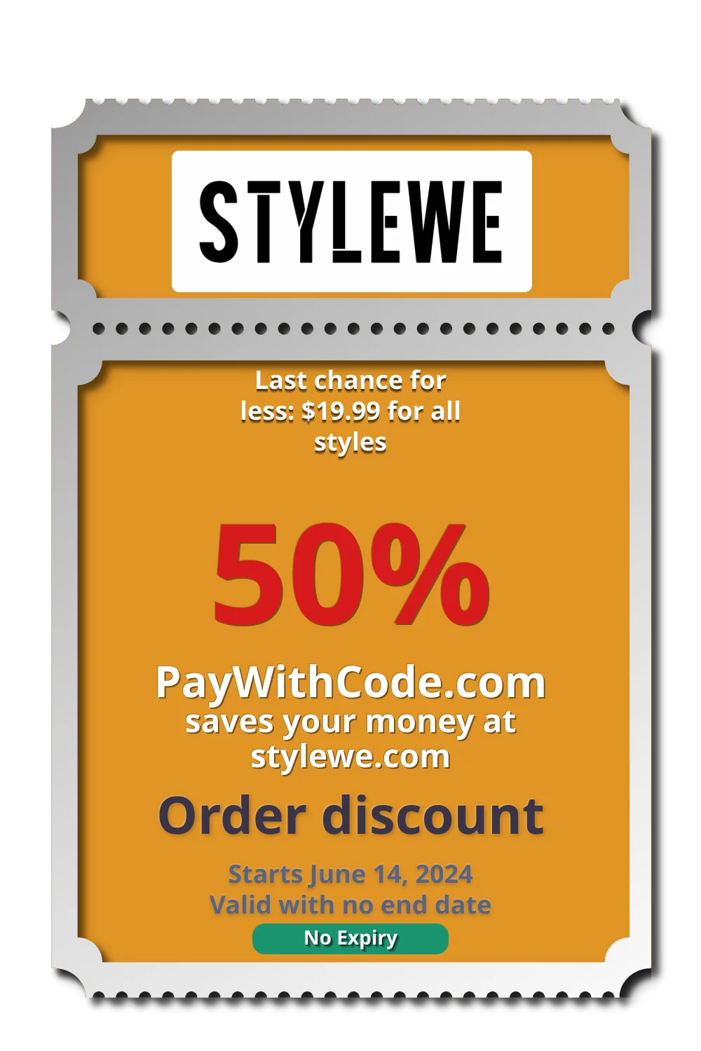 Last chance for less: $19.99 for all styles at Stylewe