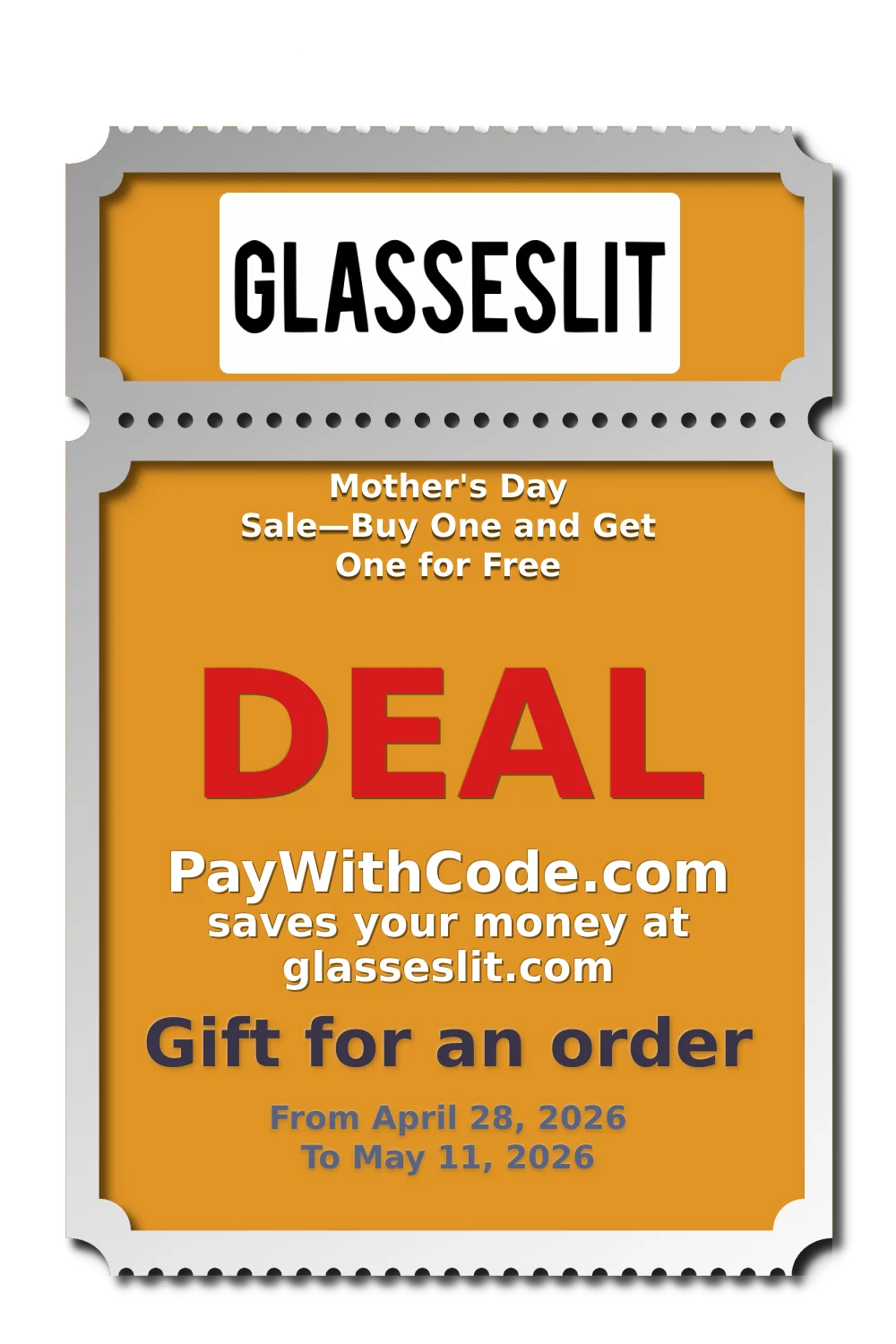 Mother's Day Sale—Buy One and Get One for Free at Glasseslit