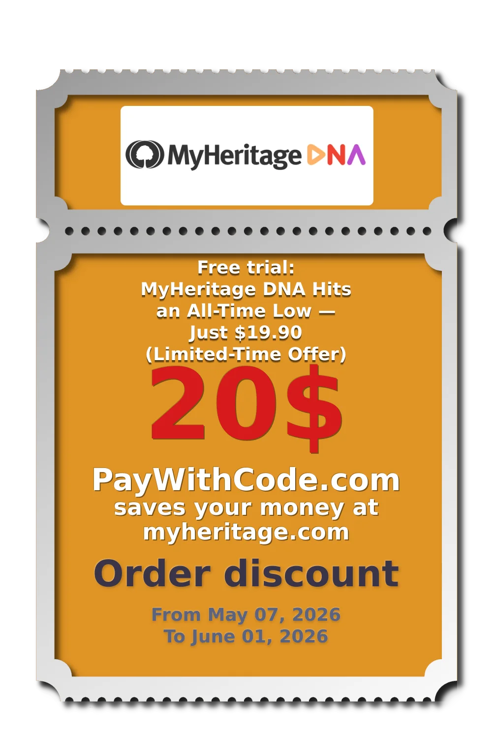 Free trial: MyHeritage DNA Hits an All-Time Low — Just $19.90 (Limited-Time Offer) at MyHeritage DNA