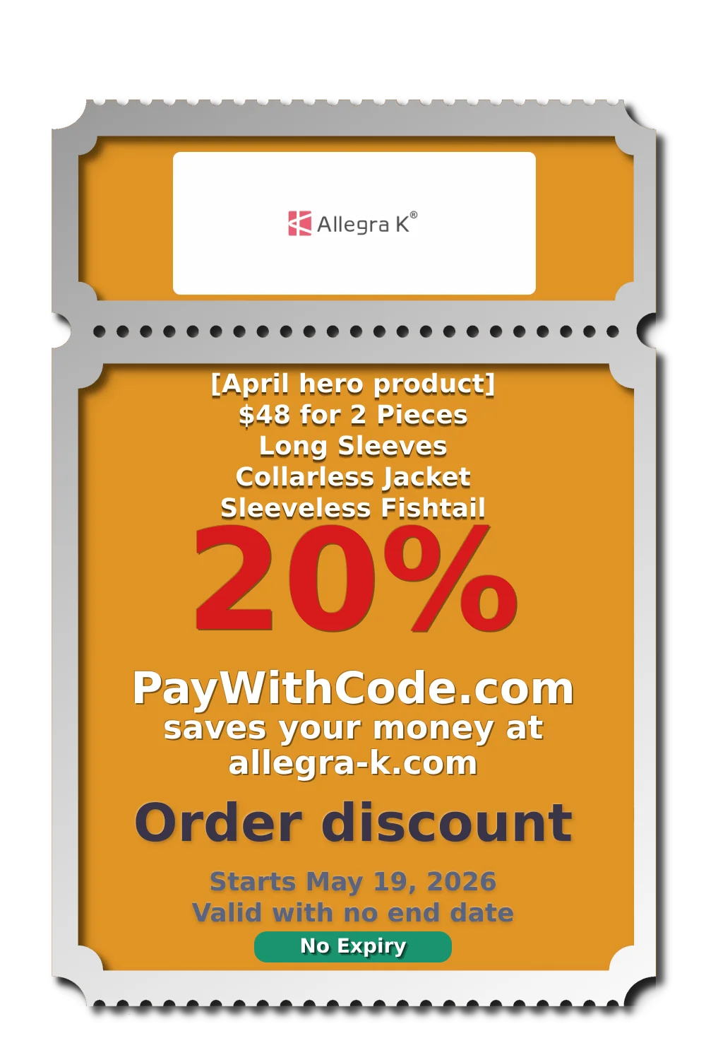 [April hero product] $48 for 2 Pieces Long Sleeves Collarless Jacket Sleeveless Fishtail Midi Dress at Allegra K