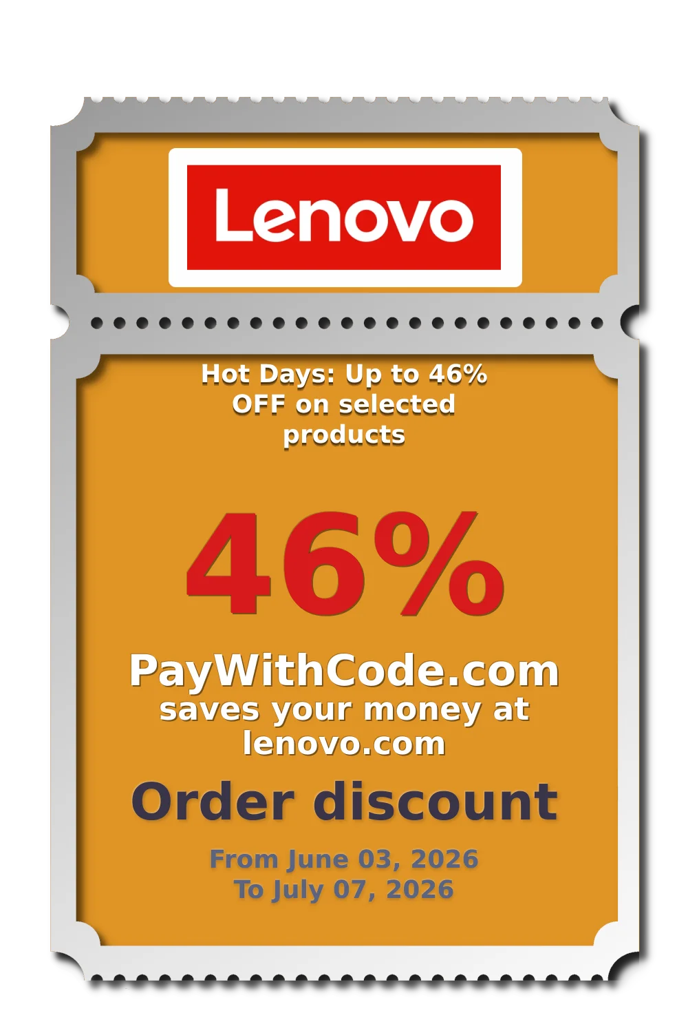 Hot Days: Up to 46% OFF on selected products at Lenovo