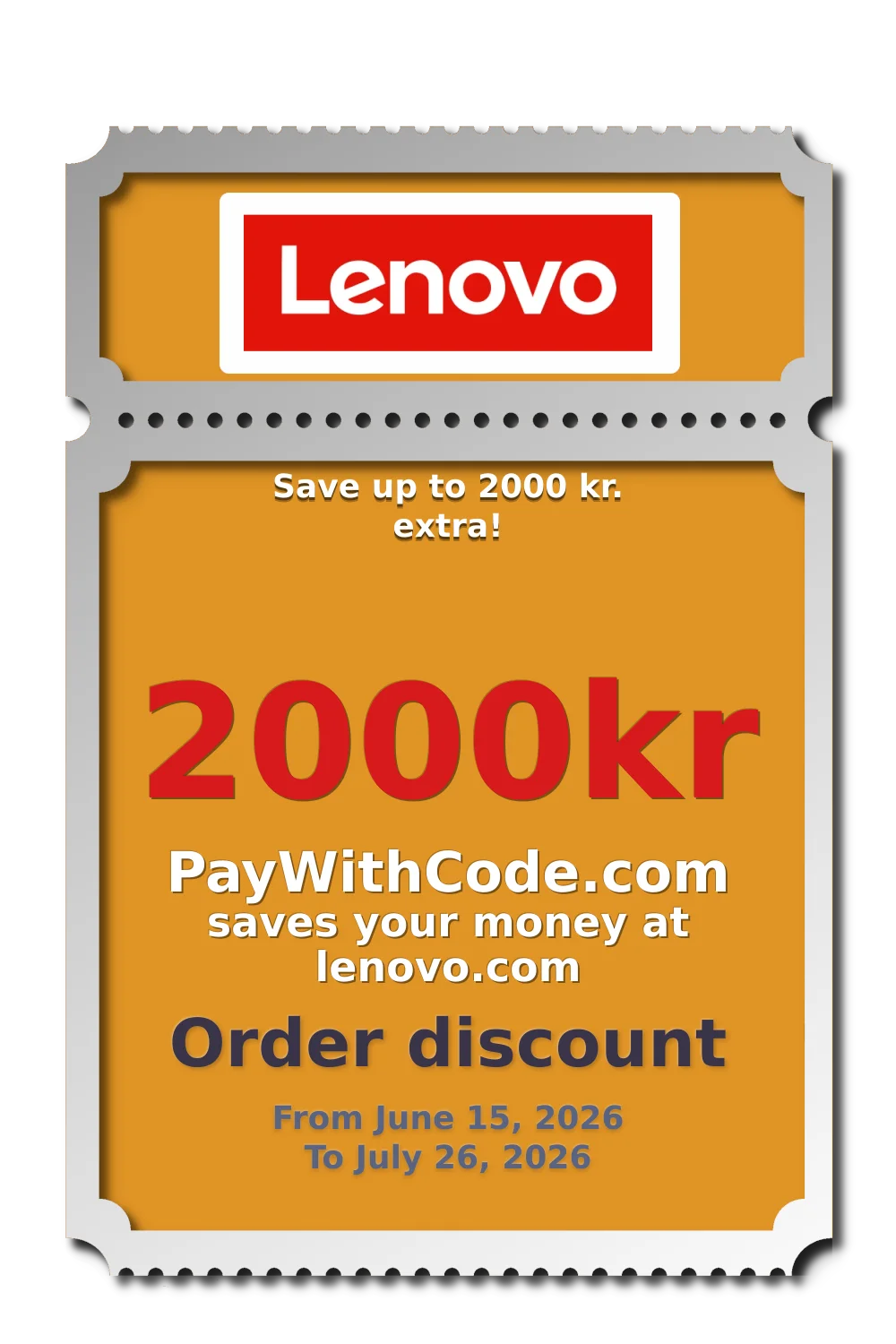 Save up to 2000 kr. extra! at Lenovo