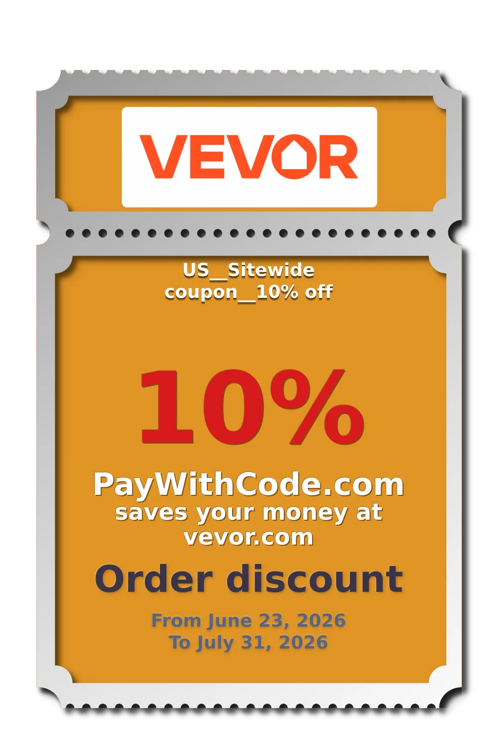 US__Sitewide coupon__10% off at Vevor