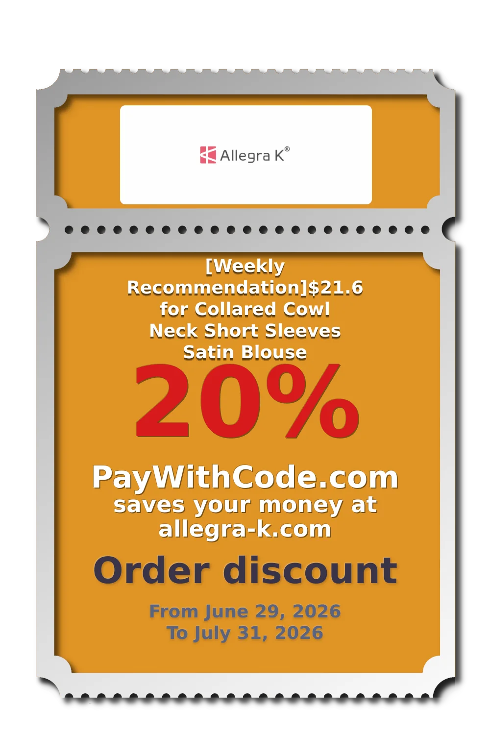 [Weekly Recommendation]$21.6 for Collared Cowl Neck Short Sleeves Satin Blouse at Allegra K