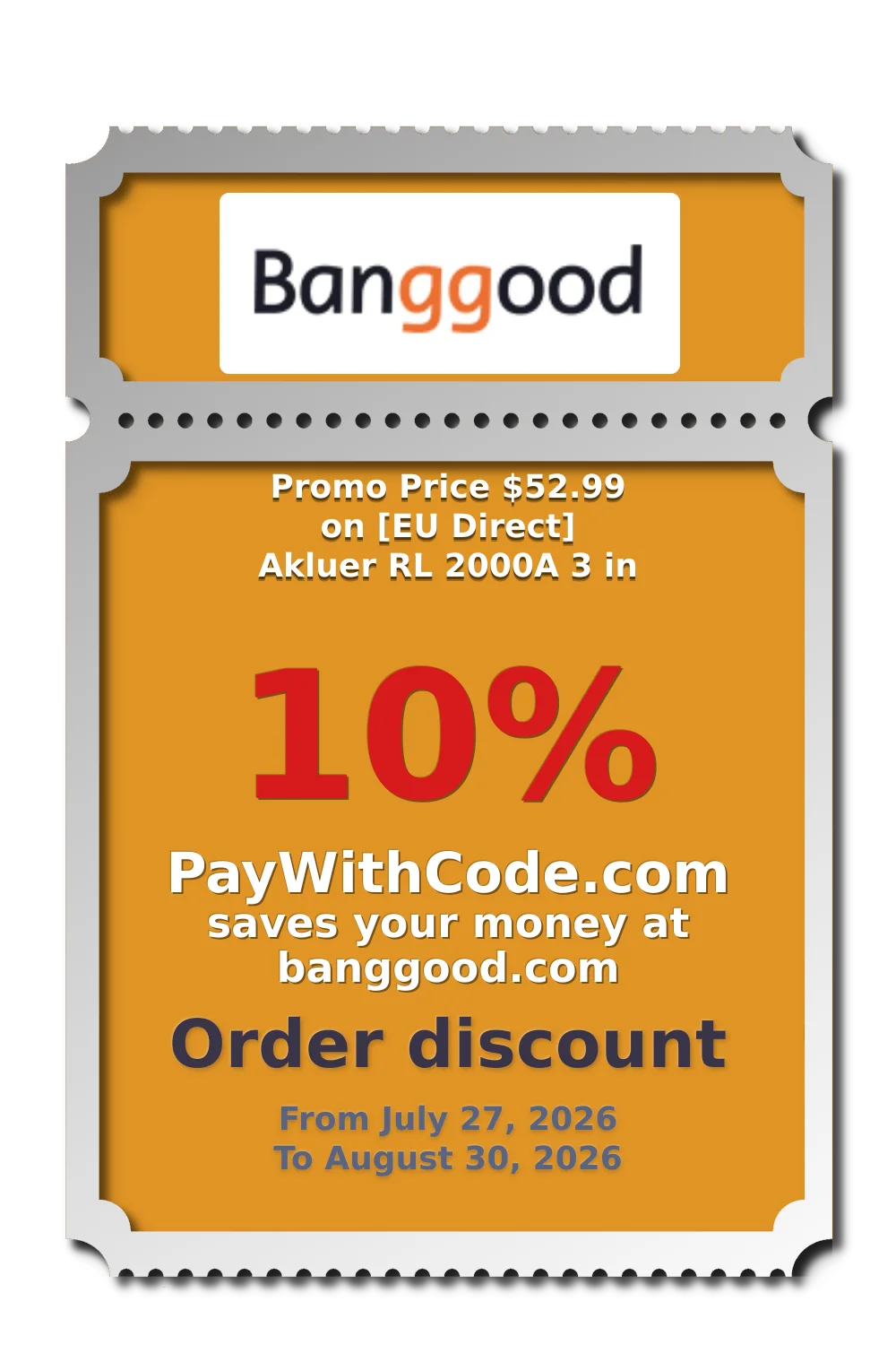 Promo Price $52.99 on [EU Direct] Akluer RL 2000A 3 in at Banggood